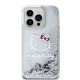 Husa Hello Kitty Liquid Glitter Electroplating Head Logo pentru iPhone 13 Pro, Transparenta (Bakr, HKHCP13LLIKHET) by www.silkase.ro