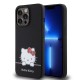 Husa Hello Kitty Liquid Silicone Daydreaming Logo pentru iPhone 13 Pro, Neagra (Bakr, HKHCP13LSKCDKK) by www.silkase.ro