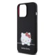 Husa Hello Kitty Liquid Silicone Daydreaming Logo pentru iPhone 13 Pro, Neagra (Bakr, HKHCP13LSKCDKK) by www.silkase.ro