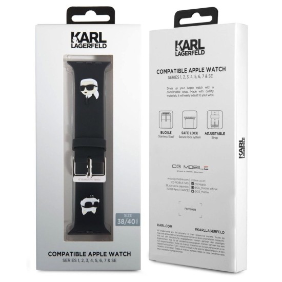 Curea Karl Lagerfeld Karl and Choupette Head NFT pentru Apple Watch 38/40/41mm, Black Curea Karl Lagerfeld Karl and Choupette Head NFT pentru Apple Watch 38/40/41mm, Black (Bakr, KLAWMSLKCNK) by www.silkase.ro