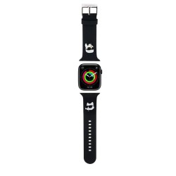 Curea Karl Lagerfeld Karl and Choupette Head NFT pentru Apple Watch 42/44/45/46/49mm, Black