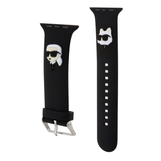 Curea Karl Lagerfeld Karl and Choupette Head NFT pentru Apple Watch 42/44/45/46/49mm, Black (Bakr, KLAWLSLKCNK) by www.silkase.ro