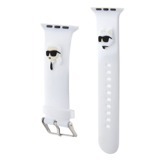 Curea Karl Lagerfeld NFT Karl and Choupette Head pentru Apple Watch 42/44/45/49mm, Alba Curea Karl Lagerfeld NFT Karl and Choupette Head pentru Apple Watch 42/44/45/49mm, Alba (Bakr, KLAWLSLKCNH) by www.silkase.ro
