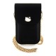 Geantă de Umăr / Portofel Telefon Hello Kitty PU Metal Logo, Neagra (Bakr, HKOWBPGHDLMK) by www.silkase.ro