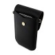 Geantă de Umăr / Portofel Telefon Hello Kitty PU Metal Logo, Neagra (Bakr, HKOWBPGHDLMK) by www.silkase.ro