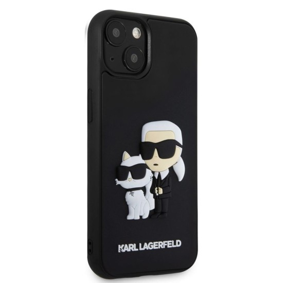 Husa Karl Lagerfeld 3D Rubber Karl and Choupette pentru iPhone 13, Neagra Husa Karl Lagerfeld 3D Rubber Karl and Choupette pentru iPhone 13, Neagra (Bakr, KLHCP13M3DRKCNK) by www.silkase.ro
