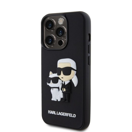 Husa Karl Lagerfeld 3D Rubber Karl and Choupette pentru iPhone 13 Pro, Neagra Husa Karl Lagerfeld 3D Rubber Karl and Choupette pentru iPhone 13 Pro, Neagra (Bakr, KLHCP13L3DRKCNK) by www.silkase.ro