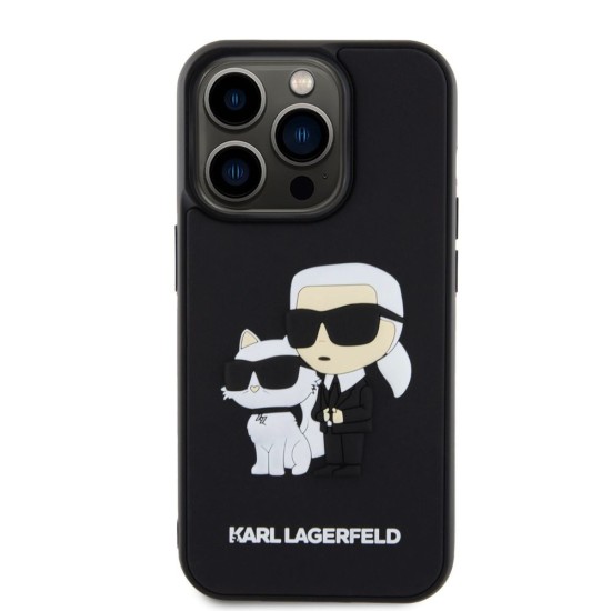 Husa Karl Lagerfeld 3D Rubber Karl and Choupette pentru iPhone 13 Pro, Neagra Husa Karl Lagerfeld 3D Rubber Karl and Choupette pentru iPhone 13 Pro, Neagra (Bakr, KLHCP13L3DRKCNK) by www.silkase.ro