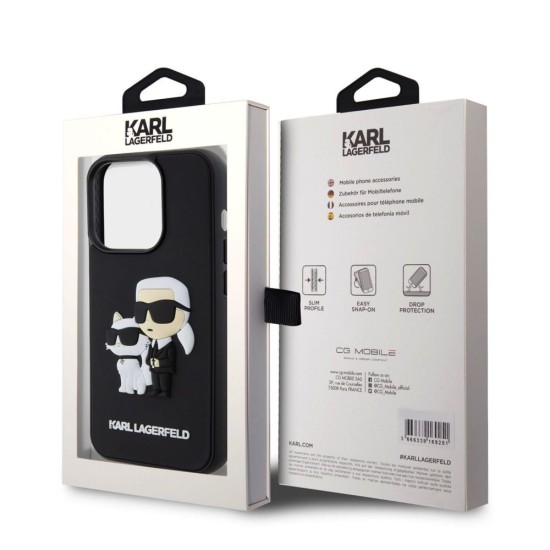 Husa Karl Lagerfeld 3D Rubber Karl and Choupette pentru iPhone 13 Pro, Neagra Husa Karl Lagerfeld 3D Rubber Karl and Choupette pentru iPhone 13 Pro, Neagra (Bakr, KLHCP13L3DRKCNK) by www.silkase.ro