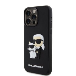 Husa Karl Lagerfeld 3D Rubber Karl and Choupette pentru iPhone 14 Pro Max, Neagra Husa Karl Lagerfeld 3D Rubber Karl and Choupette pentru iPhone 14 Pro Max, Neagra