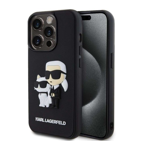 Husa Karl Lagerfeld 3D Rubber Karl and Choupette pentru iPhone 15 Pro, Neagra Husa Karl Lagerfeld 3D Rubber Karl and Choupette pentru iPhone 15 Pro, Neagra (Bakr, KLHCP15L3DRKCNK) by www.silkase.ro