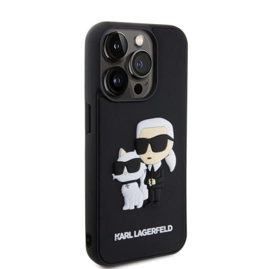 Husa Karl Lagerfeld 3D Rubber Karl and Choupette pentru iPhone 15 Pro, Neagra Husa Karl Lagerfeld 3D Rubber Karl and Choupette pentru iPhone 15 Pro, Neagra (Bakr, KLHCP15L3DRKCNK) by www.silkase.ro