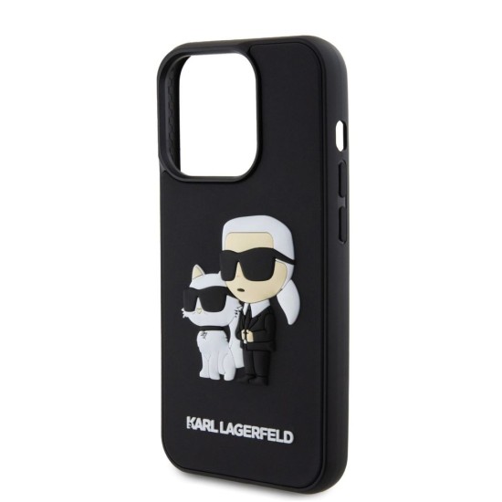 Husa Karl Lagerfeld 3D Rubber Karl and Choupette pentru iPhone 15 Pro, Neagra Husa Karl Lagerfeld 3D Rubber Karl and Choupette pentru iPhone 15 Pro, Neagra (Bakr, KLHCP15L3DRKCNK) by www.silkase.ro