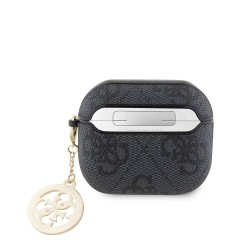 Husa Guess 4G Script Charm pentru AirPods 3, Neagra Husa Guess 4G Script Charm pentru AirPods 3, Neagra