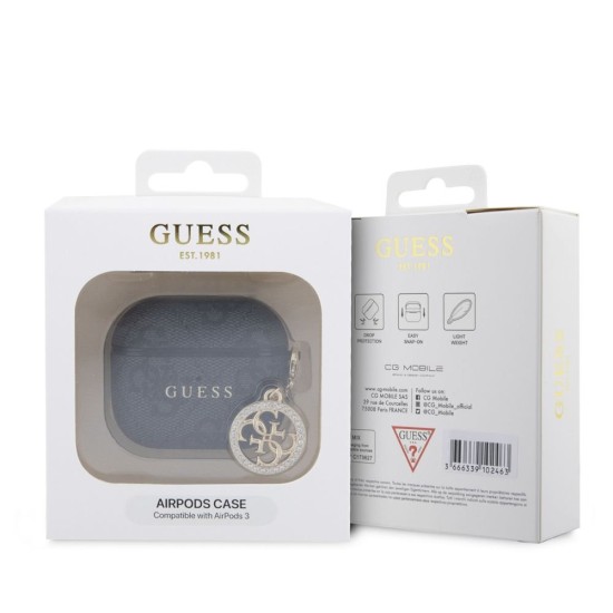 Husa Guess 4G Script Charm pentru AirPods 3, Neagra Husa Guess 4G Script Charm pentru AirPods 3, Neagra (Bakr, GUA3P4E4CDK) by www.silkase.ro