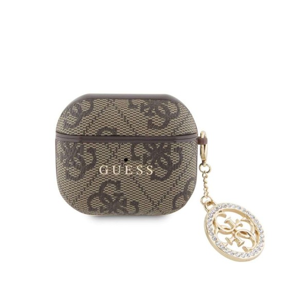 Husa Guess 4G Script Charm pentru AirPods 3, Maro Husa Guess 4G Script Charm pentru AirPods 3, Maro (Bakr, GUA3P4E4CDW) by www.silkase.ro