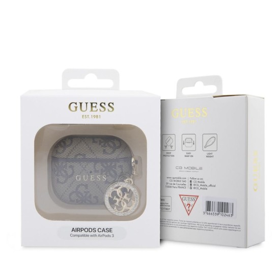 Husa Guess 4G Script Charm pentru AirPods 3, Maro Husa Guess 4G Script Charm pentru AirPods 3, Maro (Bakr, GUA3P4E4CDW) by www.silkase.ro