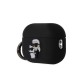 Husa Karl Lagerfeld 3D Logo NFT Karl and Choupette pentru AirPods Pro 2, Silicone, Black (Bakr, KLAP2RUNKC) by www.silkase.ro