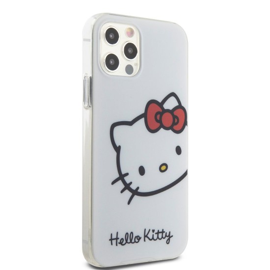 Husa Hello Kitty IML Head Logo pentru iPhone 12 / 12 Pro, Alba Husa Hello Kitty IML Head Logo pentru iPhone 12 / 12 Pro, Alba (Bakr, HKHCP12MHCKHST) by www.silkase.ro