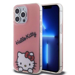 Husa Hello Kitty IML Daydreaming Logo pentru iPhone 13 Pro, Roz