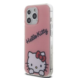 Husa Hello Kitty IML Daydreaming Logo pentru iPhone 13 Pro, Roz