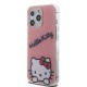 Husa Hello Kitty IML Daydreaming Logo pentru iPhone 13 Pro, Roz (Bakr, HKHCP13LHKDSP) by www.silkase.ro