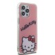 Husa Hello Kitty IML Daydreaming Logo pentru iPhone 13 Pro, Roz (Bakr, HKHCP13LHKDSP) by www.silkase.ro