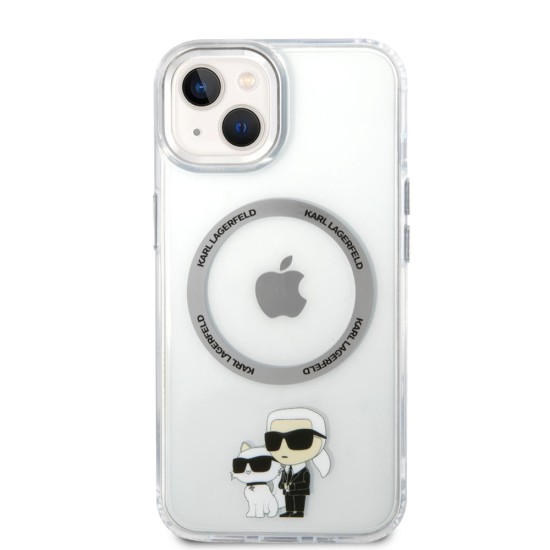 Husa Karl Lagerfeld IML Karl and Choupette MagSafe pentru iPhone 15, Transparenta Husa Karl Lagerfeld IML Karl and Choupette MagSafe pentru iPhone 15, Transparenta (Bakr, KLHMP15SHNKCIT) by www.silkase.ro