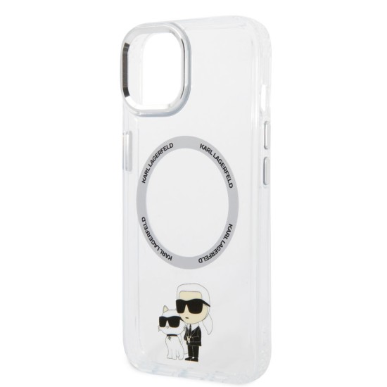 Husa Karl Lagerfeld IML Karl and Choupette MagSafe pentru iPhone 15, Transparenta Husa Karl Lagerfeld IML Karl and Choupette MagSafe pentru iPhone 15, Transparenta (Bakr, KLHMP15SHNKCIT) by www.silkase.ro