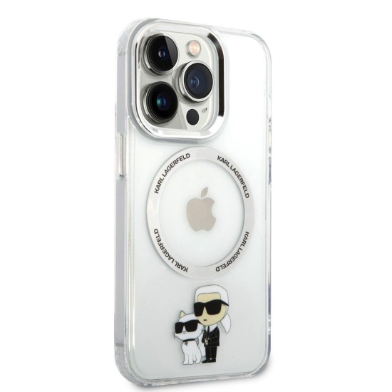 Husa Karl Lagerfeld IML Karl and Choupette MagSafe pentru iPhone 15 Pro, Transparenta Husa Karl Lagerfeld IML Karl and Choupette MagSafe pentru iPhone 15 Pro, Transparenta (Bakr, KLHMP15LHNKCIT) by www.silkase.ro