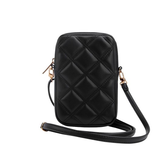 Geanta de Umar pentru Telefon Guess PU Quilted 4G Metal Logo Wallet Phone Bag Zipper Black (Genți și Borsete Telefon, GUWBZPSQSSGK) by www.silkase.ro