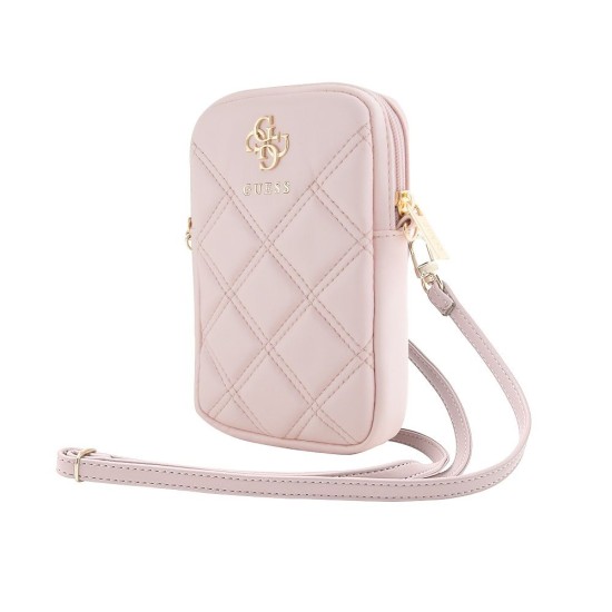 Geantă de Telefon Guess PU Quilted 4G Metal Logo Zipper Pink Geantă de Telefon Guess PU Quilted 4G Metal Logo Zipper Pink (Cabluri Telefon, GUWBZPSQSSGP) by www.silkase.ro