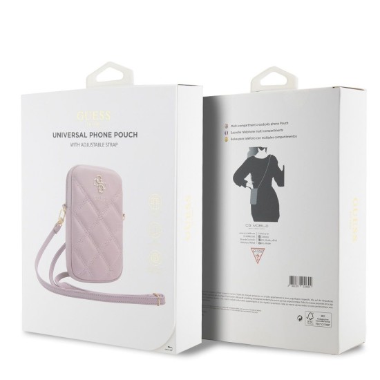 Geantă de Telefon Guess PU Quilted 4G Metal Logo Zipper Pink Geantă de Telefon Guess PU Quilted 4G Metal Logo Zipper Pink (Cabluri Telefon, GUWBZPSQSSGP) by www.silkase.ro