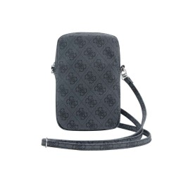 Portofel / Geantă de Umăr Guess PU 4G Triangle Logo cu Fermoar, Neagră