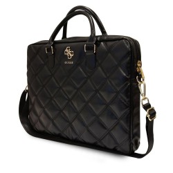 Geantă Laptop Guess PU Quilted 4G Metal Logo 15/16 inch, Neagra Geantă Laptop Guess PU Quilted 4G Metal Logo 15/16 inch, Neagra