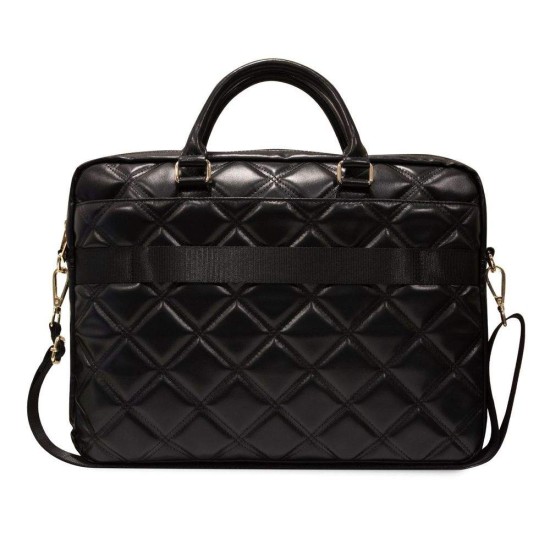 Geantă Laptop Guess PU Quilted 4G Metal Logo 15/16 inch, Neagra (Bakr, GUCB15ZPSQSSGK) by www.silkase.ro