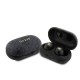 Căști Wireless TWS Guess PU 4G Metal Logo, Negre (Bakr, GUTWSP4EGK) by www.silkase.ro