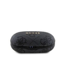 Căști Wireless TWS Guess PU 4G Metal Logo, Negre