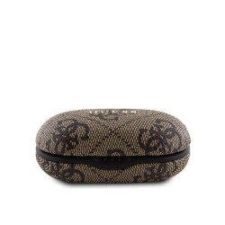 Căști Wireless TWS Guess PU 4G Metal Logo, Maro