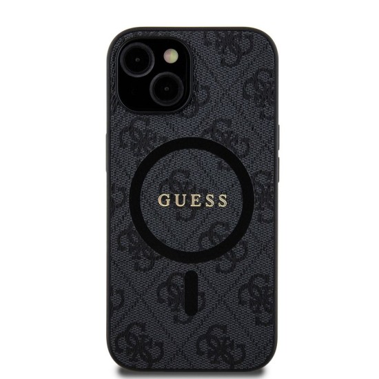 Husă de Protecție Guess PU Leather 4G Colored Ring MagSafe pentru iPhone 15, Black Husă de Protecție Guess PU Leather 4G Colored Ring MagSafe pentru iPhone 15, Black (Bakr, GUHMP15SG4GFRK) by www.silkase.ro