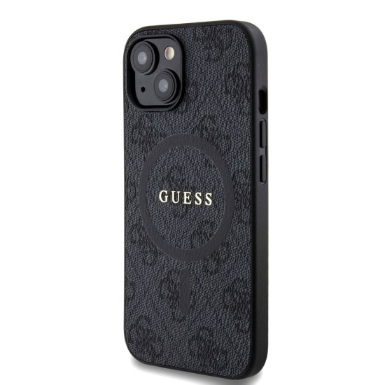 Husă de Protecție Guess PU Leather 4G Colored Ring MagSafe pentru iPhone 15, Black Husă de Protecție Guess PU Leather 4G Colored Ring MagSafe pentru iPhone 15, Black (Bakr, GUHMP15SG4GFRK) by www.silkase.ro