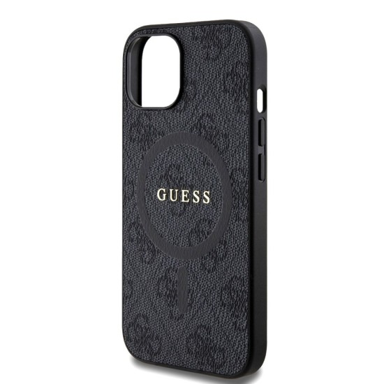 Husă de Protecție Guess PU Leather 4G Colored Ring MagSafe pentru iPhone 15, Black Husă de Protecție Guess PU Leather 4G Colored Ring MagSafe pentru iPhone 15, Black (Bakr, GUHMP15SG4GFRK) by www.silkase.ro