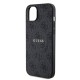 Husa Guess PU Leather 4G Colored Ring MagSafe pentru iPhone 15 Plus, Black (Bakr, GUHMP15MG4GFRK) by www.silkase.ro
