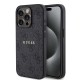 Husa Guess PU Leather 4G Colored Ring MagSafe pentru iPhone 15 Pro, Black (Bakr, GUHMP15LG4GFRK) by www.silkase.ro