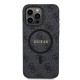 Husa Guess PU Leather 4G Colored Ring MagSafe pentru iPhone 15 Pro Max, Black (Bakr, GUHMP15XG4GFRK) by www.silkase.ro
