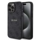 Husa Guess PU Leather 4G Colored Ring MagSafe pentru iPhone 15 Pro Max, Black (Bakr, GUHMP15XG4GFRK) by www.silkase.ro