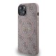 Husa Guess PU Leather 4G Colored Ring MagSafe pentru iPhone 14, Roz (Bakr, GUHMP14SG4GFRP) by www.silkase.ro