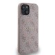 Husa Guess PU Leather 4G Colored Ring MagSafe pentru iPhone 14, Roz (Bakr, GUHMP14SG4GFRP) by www.silkase.ro