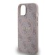 Husa Guess PU Leather 4G Colored Ring MagSafe pentru iPhone 14, Roz (Bakr, GUHMP14SG4GFRP) by www.silkase.ro