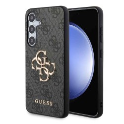 Husă de protecție Guess PU 4G Metal Logo pentru Samsung Galaxy S24, Grey